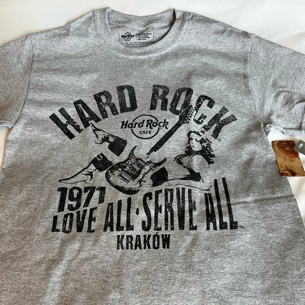 NEW Hard Rock Cafe Krakow 1971 Love All Serve All - Small - Picture 2 of 5